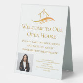 Plaque De Table Société immobilière sur mesure Open House Gold (Recto)