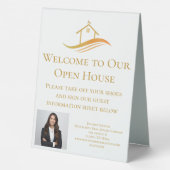 Plaque De Table Société immobilière sur mesure Open House Gold (Verso)