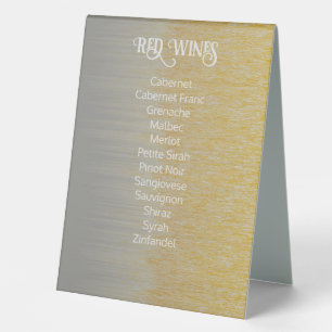Plaque De Table Soirée d'anniversaire Gold, Silver Elegant Wedding