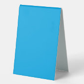 Plaque De Table Solid Cyan Blue Background | Summer Minimal Style (Recto)