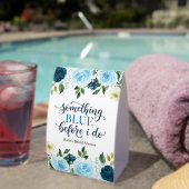 Plaque De Table Something Blue Before I Do Navy Floral (InVersositu (sur table))