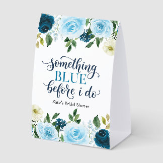 Plaque De Table Something Blue Before I Do Navy Floral