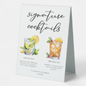 Plaque De Table Son Rhum Signature Cocktails Menu Mariage (Verso)