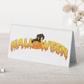 Plaque De Table Sorcière citrouille d'Halloween (En SItu (Tableau))
