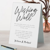 Plaque De Table Souhaiter bien Noir & Blanc Script Mariage (En SItu (Tableau))