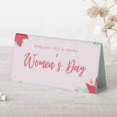 Plaque De Table Souhaitez rose fête des femmes heureuse (En SItu (Tableau))