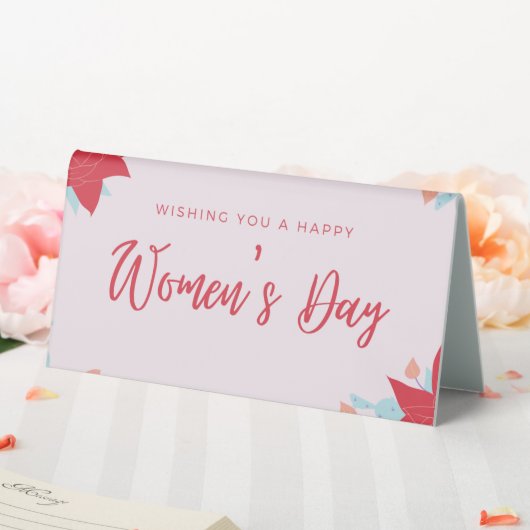 Plaque De Table Souhaitez rose fête des femmes heureuse (In SItu (Mariage))