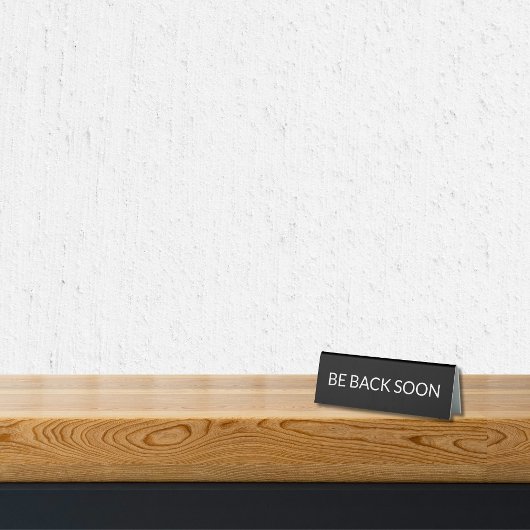 Plaque De Table Soyez de retour bientôt Noir