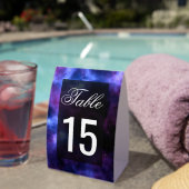 Plaque De Table Space Nebula Purple Galaxy Wedding Table Number (InVersositu (sur table))