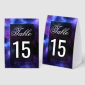 Plaque De Table Space Nebula Purple Galaxy Wedding Table Number (Recto/verso)