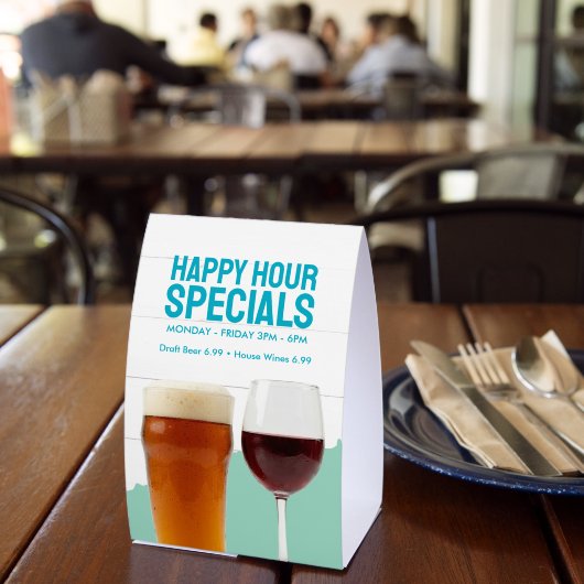 Plaque De Table Spéciales de Happy Hour dans un bar ou restaurant (Insitu (restaurant))