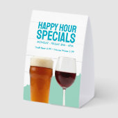 Plaque De Table Spéciales de Happy Hour dans un bar ou restaurant (Verso)