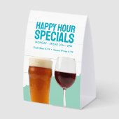 Plaque De Table Spéciales de Happy Hour dans un bar ou restaurant (Recto)