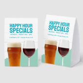 Plaque De Table Spéciales de Happy Hour dans un bar ou restaurant (Recto/verso)