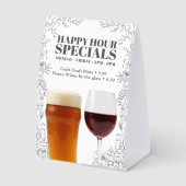 Plaque De Table Spécialités de Happy Hour du Restaurant Bistro Des (Recto)