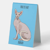 Plaque De Table Sphynx cat (Verso)