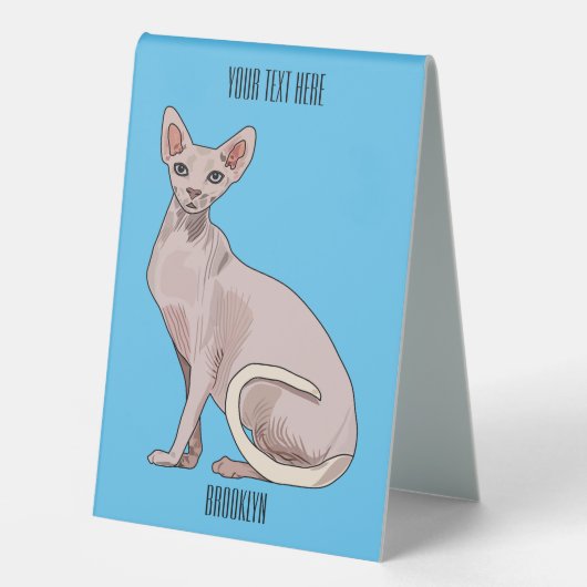 Plaque De Table Sphynx cat (Recto)