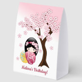 Plaque De Table Spring Kokeshi Doll Cute Japanese Geisha (Recto)