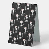Plaque De Table squelette d'Halloween avec une épée (Verso)