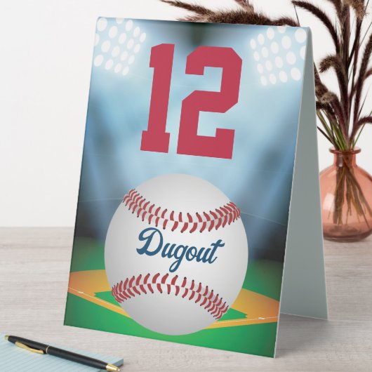 Plaque De Table Stade de Baseball Bar Mitzvah Numéro de table (En SItu (Tableau))
