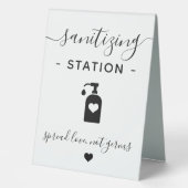 Plaque De Table Station d'assainissement main d'affaires minimalis (Recto)