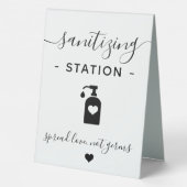 Plaque De Table Station d'assainissement main d'affaires minimalis (Verso)