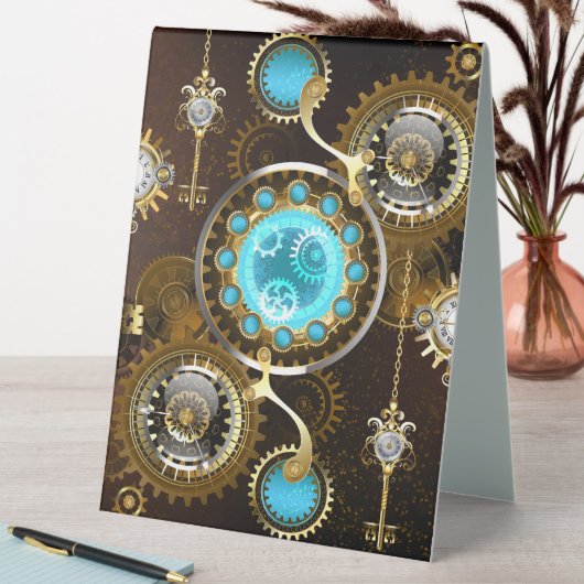 Plaque De Table Steampunk Rusty Background (En SItu (Tableau))