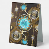Plaque De Table Steampunk Rusty Background (Verso)