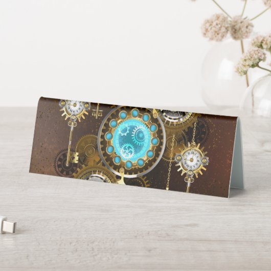 Plaque De Table Steampunk Rusty Background (En SItu (Tableau))