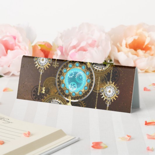 Plaque De Table Steampunk Rusty Background (In SItu (Mariage))