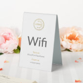 Plaque De Table Style Ajouter votre logo Wifi Détails sur le blanc (In SItu (Mariage))