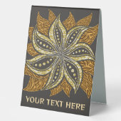 Plaque De Table Style Batik Floral Abstrait africain (Recto)