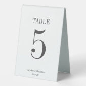 Plaque De Table Style classique typographie élégant Mariage simple (Verso)