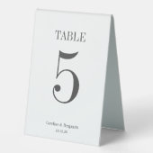 Plaque De Table Style classique typographie élégant Mariage simple (Recto)