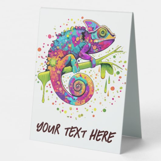 Plaque De Table Style d'aquarelle des teintures Chameleon (Verso)