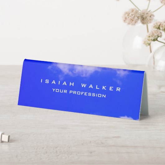 Plaque De Table Style élégant classique Plaine unique Ciel bleu sp (En SItu (Tableau))