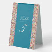 Plaque De Table Style géométrique Étincelles Mariage métallique en (Verso)