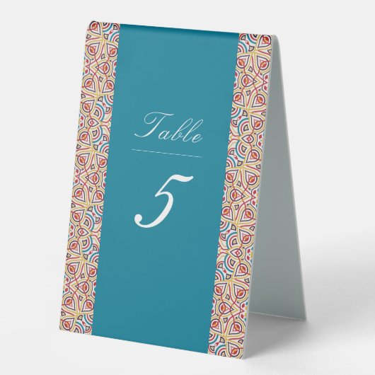 Plaque De Table Style géométrique Étincelles Mariage métallique en (Recto)