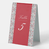 Plaque De Table Style géométrique Étincelles Mariage métallique en (Verso)