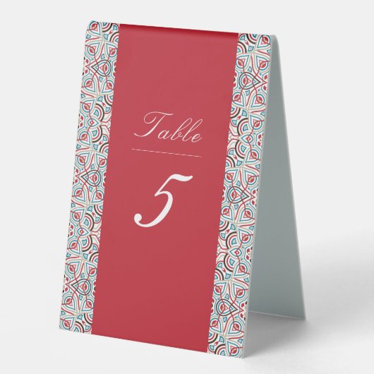 Plaque De Table Style géométrique Étincelles Mariage métallique en (Recto)