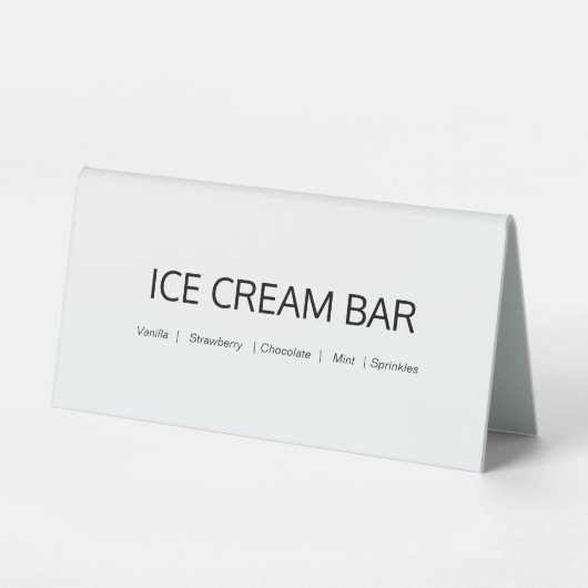 Plaque De Table Stylish Calligraphie Buffet Étiquettes de nourritu (Recto)