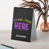 PLAQUE DE TABLE STYLISH MODERN CUSTOMIZABLE BLACK VERIFIED BRANDED (En SItu (Tableau))