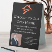 Plaque De Table Stylish Unique Black Real Estate Agent (En SItu (Tableau))