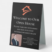 Plaque De Table Stylish Unique Black Real Estate Agent (Verso)