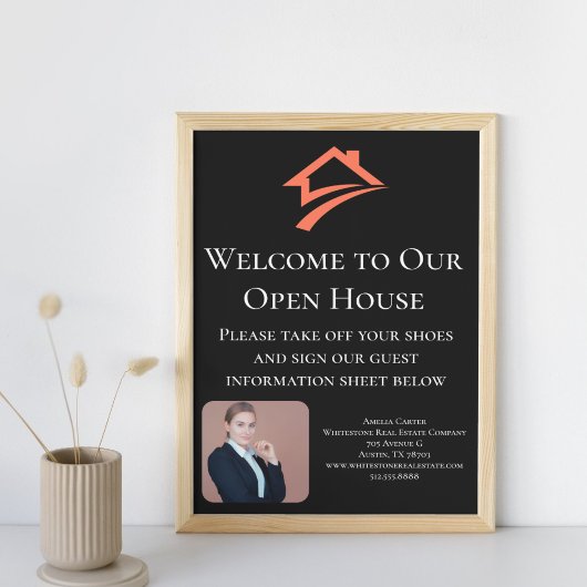 Plaque De Table Stylish Unique Black Real Estate Agent