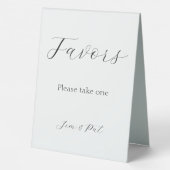 Plaque De Table Stylized Script Wedding Favors (Verso)