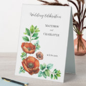 Plaque De Table Sublime Aquarelle Coquelicots Rouges dans un Style (En SItu (Tableau))