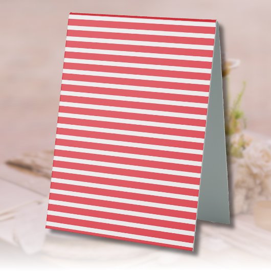 Plaque De Table Sucre de canne rouge et blanc simple horizontal tr
