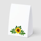 Plaque De Table Sunflower Geometric Wedding Menu (Verso)