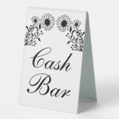 Plaque De Table Sunflower Mariage Cash Bar Rustique Fleur sauvage (Recto)